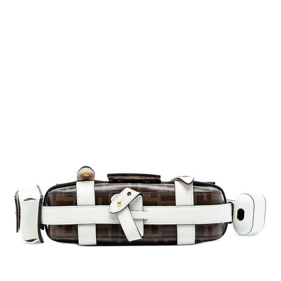 Fendi Mini Zucca Glazed Fabric Cage Baguette Satchel - Picture 3 of 8